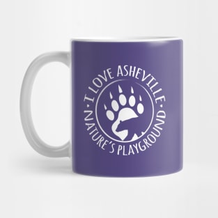 I Love Asheville, NC - Black Bear Paw - WO Plumb 15 Mug